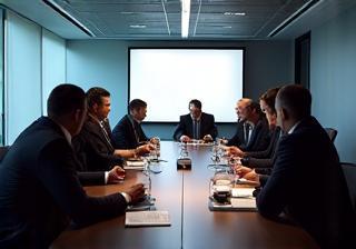 Corporate team in a boardroom