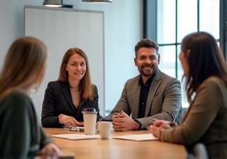 Small business team meeting